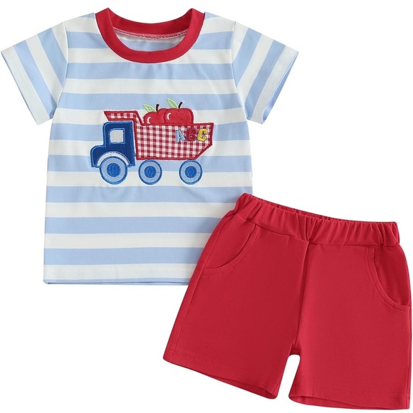 Source Unknown Blue and Red Kids Matching Set - Picture 1 of 7